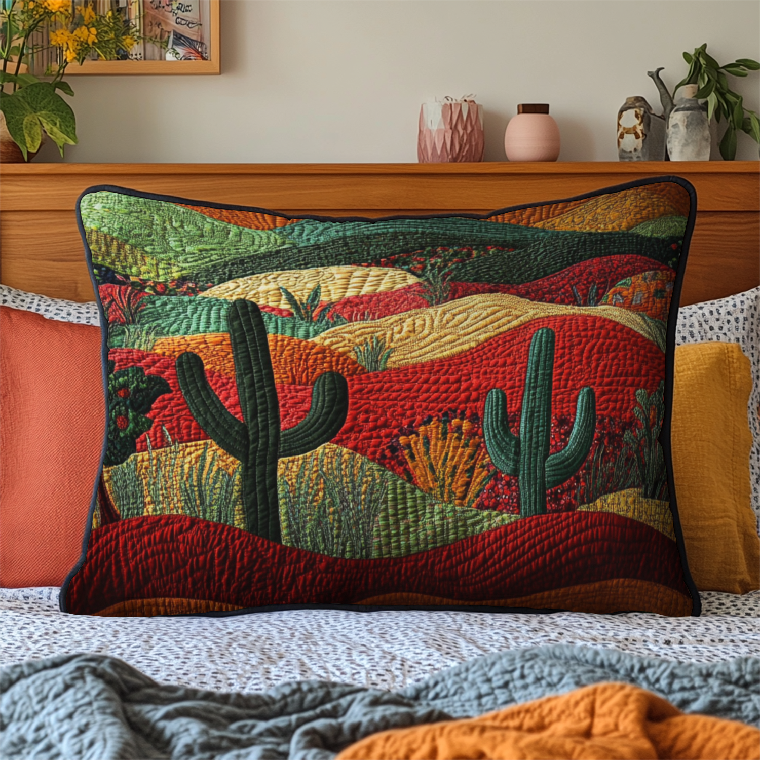 Vivace Cactus al Tramonto Federa Trapuntata