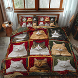 Set di Biancheria da Letto Trapuntata 3 Pezzi Sonno Purrfetto