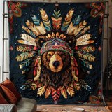 Orso del Sole Tribale Coperta Trapuntata