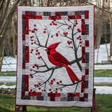 Ali Cremisi Coperta Trapuntata