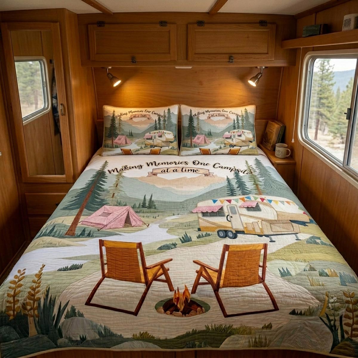Set di Biancheria da Letto Trapuntata 3 Pezzi Vita del Campo