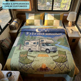 Camp Moments Personalized Custom 3-Piece Quilted Bedding Set
