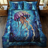 Set di Biancheria da Letto Trapuntata 3 Pezzi Sussurri dell'Oceano