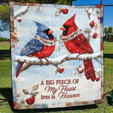 Una Grande Parte del Mio Cuore Vive in Paradiso Quilt Artistico da Parete