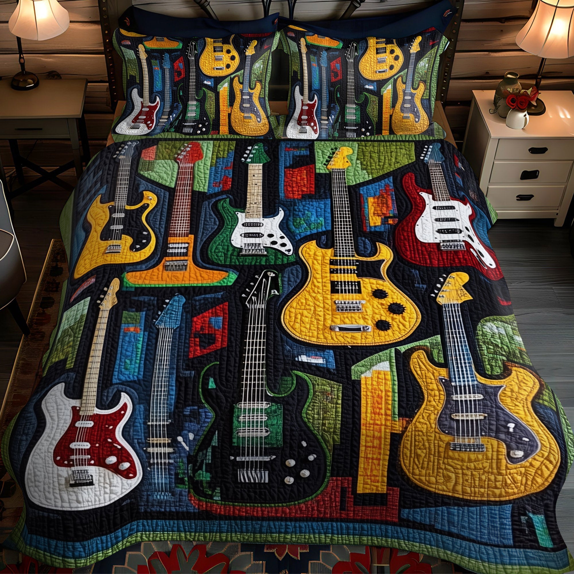 Set di Biancheria da Letto Trapuntata 3 Pezzi Atmosfere di Acoustic