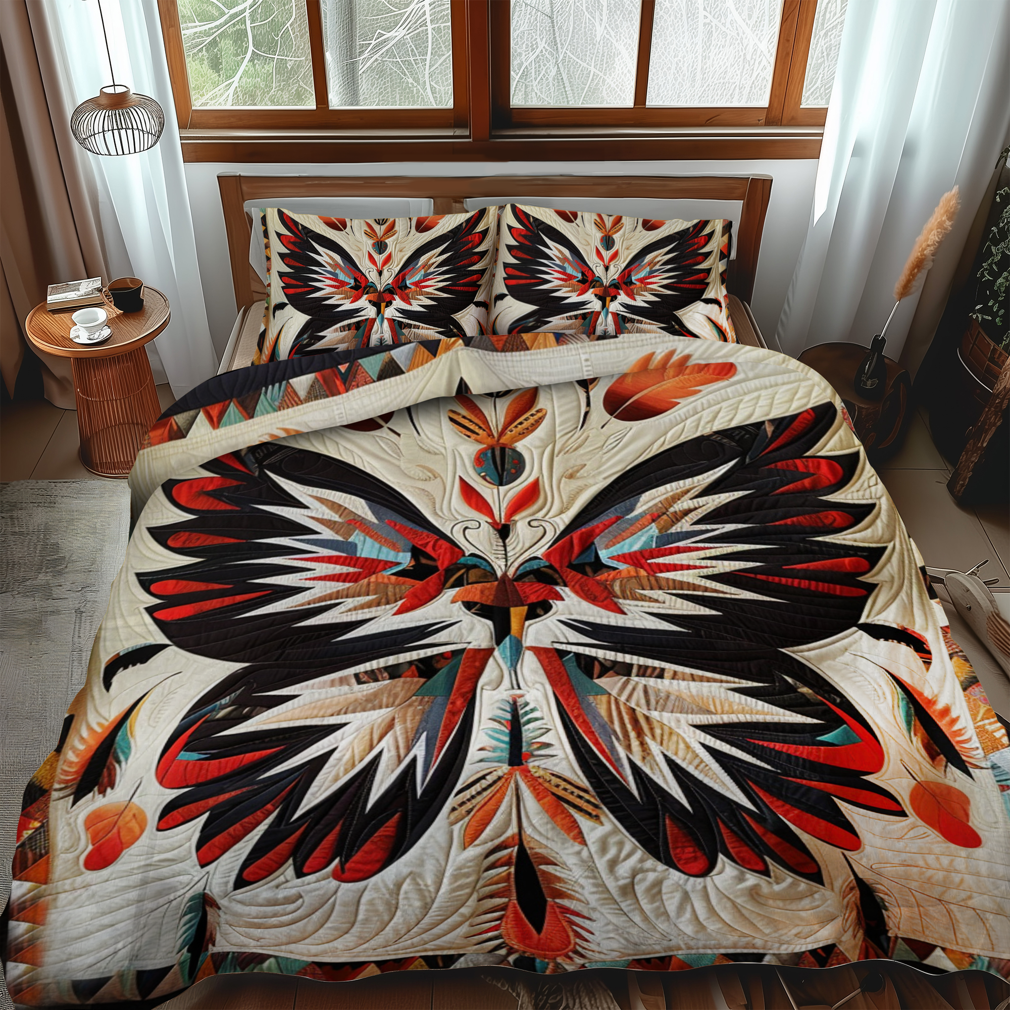Set di Biancheria da Letto Trapuntata 3 Pezzi Farfalla Adorabile