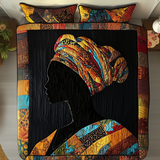 Set di Biancheria da Letto Trapuntata 3 Pezzi Eleganza Africana