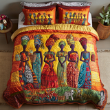 African Essence 3-Piece Quilted Bedding Set NCU0VH5459