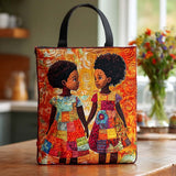 Sole Afro Borsa Tote Trapuntata