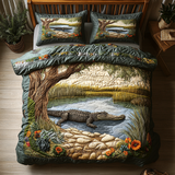 Set di Biancheria da Letto Trapuntata 3 Pezzi Alligatore di Wilds