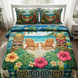 Set di Biancheria da Letto Trapuntata 3 Pezzi Spirito di Aloha