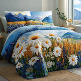 Set di Biancheria da Letto Trapuntata 3 Pezzi Margherite Alpine