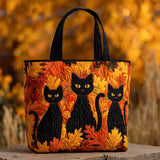 Gatto dagli Occhi d'Ambra Borsa Tote Trapuntata