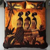 Black Girls 3-Piece Quilted Bedding Set NCU0VT192