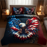 Set di Biancheria da Letto Trapuntata 3 Pezzi Aquila Americana