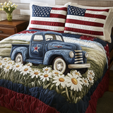 American Truck 3-Piece Quilted Bedding Set NCU0VH4135