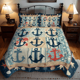 Set di Biancheria da Letto Trapuntata 3 Pezzi Baia dell'Ancora