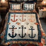 Set di Biancheria da Letto Trapuntata 3 Pezzi Rifugio dell'Ancora