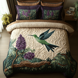 Set di Biancheria da Letto Trapuntata 3 Pezzi Colibrì Antico