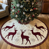 Eleganza dalle Corna Copri Base per Albero di Natale Trapuntato