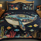 Set di Biancheria da Letto Trapuntata 3 Pezzi Deriva Acquamarina