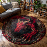 Drago della Biblioteca Arcana Tappeto Rotondo