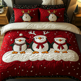 Set di Biancheria da Letto Trapuntata 3 Pezzi Natale
