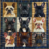 Bulldog Francese Artistico Coperta Trapuntata