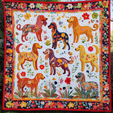 Golden Retriever Artistico Coperta Trapuntata