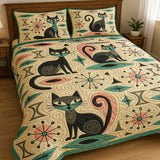 Set di Biancheria da Letto Trapuntata 3 Pezzi Atomic Catscape