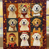 Fascino del Retriever d'Autunno Coperta Trapuntata