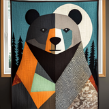 Orso d'Autunno Coperta Trapuntata