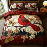 Set di Biancheria da Letto Trapuntata 3 Pezzi Cardinale dell'Autunno
