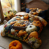 Set di Biancheria da Letto Trapuntata 3 Pezzi Autunno di Carve