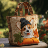 Corgi d'Autunno Borsa Tote Trapuntata