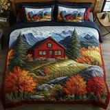 Set di Biancheria da Letto Trapuntata 3 Pezzi Rifugio dell'Autunno