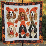 Fascino Autunnale dello Spaniel Coperta Trapuntata