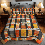 Set di Biancheria da Letto Trapuntata 3 Pezzi Filo dell'Autunno