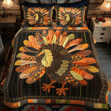 Set di Biancheria da Letto Trapuntata 3 Pezzi Tacchino dell'Autunno