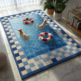 Golden Retriever Azzurro Tappeto
