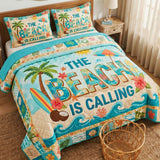 Set di Biancheria da Letto Trapuntata 3 Pezzi Spiaggia di Calling