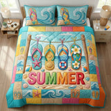 Set di Biancheria da Letto Trapuntata 3 Pezzi Spiaggia di Flip di Flops