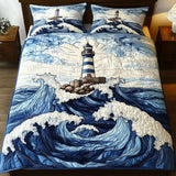 Beacon Waves 3-Piece Quilted Bedding Set NCU0NT3538