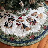 Bacche del Beagle Copri Base per Albero di Natale Trapuntato