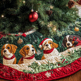 Parata di Gioia del Beagle Copri Base per Albero di Natale Trapuntato