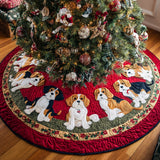 Allegro Addobbo del Beagle Copri Base per Albero di Natale Trapuntato