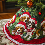 Giro in Slitta del Beagle Copri Base per Albero di Natale Trapuntato
