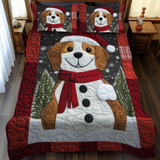 Set di Biancheria da Letto Trapuntata 3 Pezzi Desideri del Beagle dell'Inverno