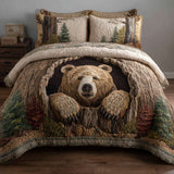Set di Biancheria da Letto Trapuntata 3 Pezzi Valle dell'Orso