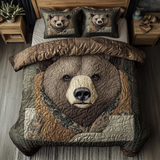 Set di Biancheria da Letto Trapuntata 3 Pezzi Natura Selvaggia dell'Orso